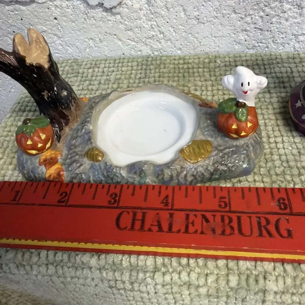 Partylite ‘03 P7344 Abracadandle Snuffer & Base Halloween Tealight Candle Holder